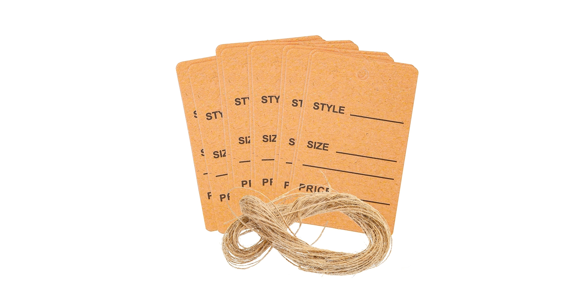 Amazon.co.jp: LALAFINA 200個値札 紐付き 書き込み可能 ラベルタグ